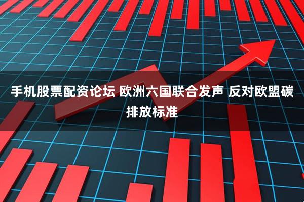 手机股票配资论坛 欧洲六国联合发声 反对欧盟碳排放标准